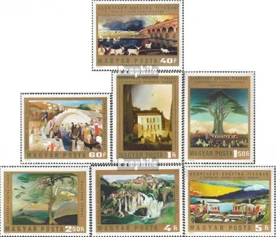 Produktbild von Briefmarken Ungarn 1973 Mi 2878A-2884A postfrisch Gemälde von T. C. Kosztka