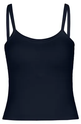 Produktbild von Damen Spitzen-Top mit Rundhalsausschnitt, bequemen Trägern, Blau, Größe XS, Essentials-Kollektion