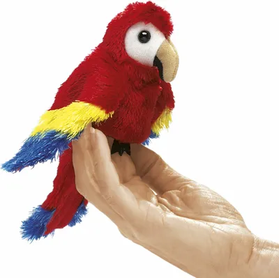 Produktbild von Folkmanis 2723 Fingerpuppe Papagei