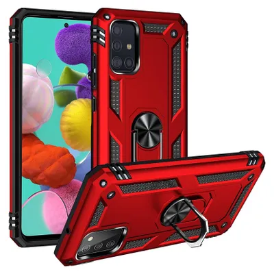 Zdjęcie produktu dla Etui na telefon komórkowy Armor Shield do Samsung Galaxy A51 pokrowiec Ultra Hybrid Case pokrowiec ochronny na telefon komórkowy, czerwony