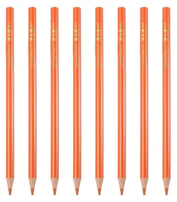 Productafbeelding van Potloodenset, 8 stuks, hout, oliebasis, oranje, voor kunstenaars, tekenmaterialen