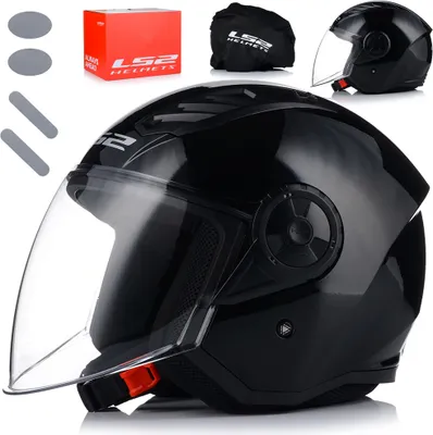 Image de Jet d'air LS2 "OF616 Airflow II Solid" 1 H noir, Gr. 61 / 62 = XL