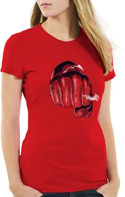 Produktbild von style3 One Punch Damen T-Shirt Anime Anime Manga Saitama, Farbe:Rot, Größe:M