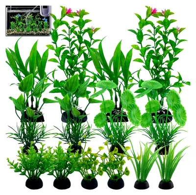 Produktbild von Künstliche Wasserpflanzen für Aquarien, 14 Stück