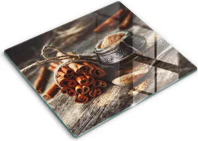 Produktbild von Glasschneideplatte - Herdabdeckplatte - 60x52 - Schneidebrett - Spritzschutz - Vanillestöcke