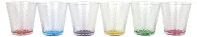 Produktbild von 6 teiliges Gläserset farbig Color, Retro Design – Trinkgläser Wassergläser 310 ml