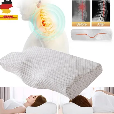 Produktbild von Orthopädisches Kissen Nackenstützkissen Seitenschläferkissen 50x30x10cm Memory Foam Kopfkissen