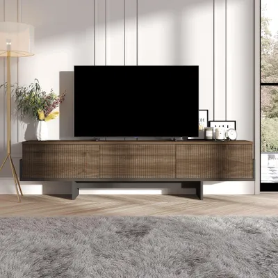 Obrázok produktu pre Skye Decor, Hege - Walnut, Black, TV stolík, orech, 100 % MELAMÍNOVÁ DOSKA, 180 x 30 x 44,6 cm