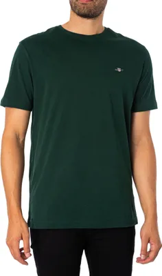 Produktbild von GANT Normales Schild-T-Shirt, Grün M