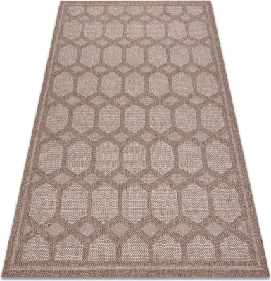 Produktbild von Teppich HOUSE SISAL 40356 Diamanten, flach gewebt, Wolleffekt beige beige 120x170 cm