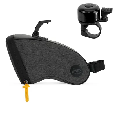 Obrázok produktu pre 1 x Selle Royal Sedlová taška Medium (1,2 l) Sedlová taška Bicycle bag clip system incl. bicycle bell