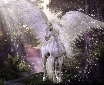 Obrázek produktu pro 5D Diamond Painting Kit Kompletní vyšívací velký obrázek Diamantový obraz (White Unicorn, 30x40cm)