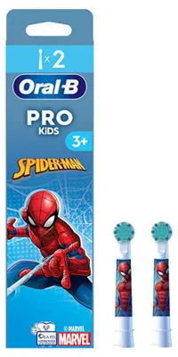 Imagen del producto de Oral-B | Cabezales para cepillos de dientes eléctricos | EB10-2 Kids Spiderman | Cabezales | Para niños | Número de cabezales incluidos: 2