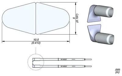 Produktbild von JBC Abisolierkartusche, Flachklinge 10,5 x 5 mm W14005F (Pack à 2 Stück)