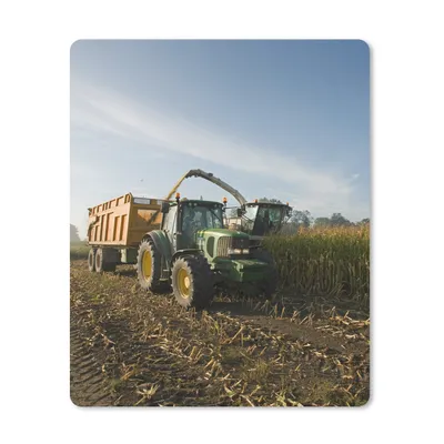 Produktbild von MuchoWow® Mauspad Mousepad Traktor - Anhänger - Mais - Grün - Landleben 30x40 cm - Mousepads - Maus Mat - Pad - Mausunterlage - Mausmatten
