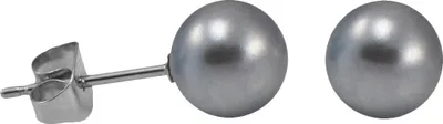 Produktbild von Ohrstecker 316L Chirurgenstahl mit synthetischer Perle Farbe - Silber Größe - 5 mm