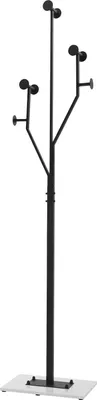Obrázek produktu pro Věšák na kabáty, volně stojící, robustní konstrukce, černo - bílý, výška 175 cm
