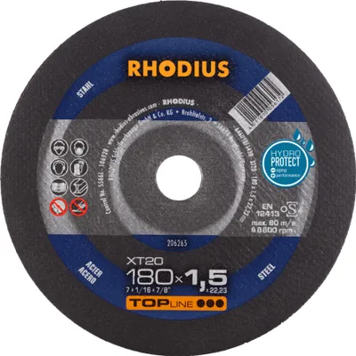 Produktbild von Rhodius Trennscheibe XT 20 180x1,5x22,23mm Stahl Topline - 206265