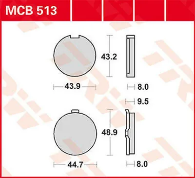 Obrázek produktu pro TRW Brzdová destička Trw Organ. Mcb 513