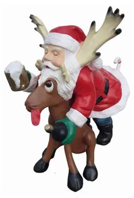 Immagine prodotto di Natale Rudolf renna statuetta Padre Natale Figurine Decorazione Nuovo