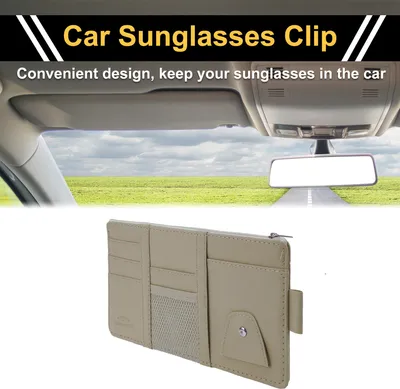Image de Clip De Lunettes De Soleil Pour Voiture Porte-Lunettes ClipPolyuréthaneGris 31X15Cm 1 Pièce