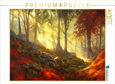 Produktbild von CALVENDO Puzzle Ein Motiv aus dem Kalender Waldgemälde | 1000 Teile Lege-Größe 64x48cm Foto-Puzzle für glückliche Stunden