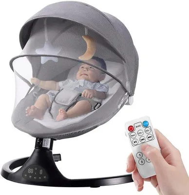 Produktbild von Opvouwbare Babywipstoel mit verstellbarer Rückenlehne und Bluetooth-Funktion
