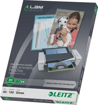 Produktbild von Laminiertaschen iLAM A5 80mic glänzend VE=20x100 Stück