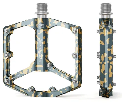 Produktbild von Fahrradpedale Rennrad/Mountainbike 9/16 Zoll Flachpedale 3 Lager Aluminiumlegierung Graues Tarnmuster
