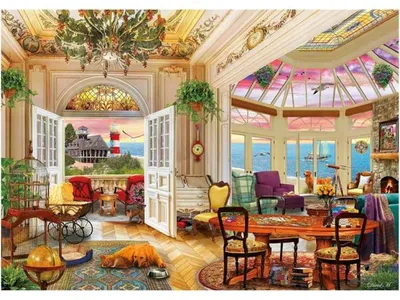 Image de Puzzle retraite en bord de mer 3000 pieces - scène de vie, mer et océan - educa - 20332