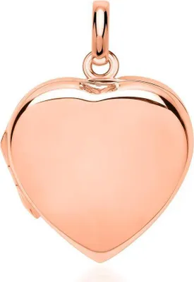 Produktbild von Herzmedaillon Anhänger aus 925er Sterling Silber, rosévergoldet und poliert