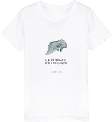 Produktbild von Mr. & Mrs. Panda Kleinkinder T-Shirt Seekuh Chillen 5-6 Jahre (110/116) - Weiß - Geschenk, Teenager, Süßigkeiten, Meer, Diät, Essen, Zucker, Kinder Mädchen, Abnehmen