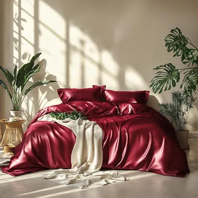 Immagine prodotto di Set di lenzuola in raso 135 x 200 - Set di biancheria da letto con copripiumino e federe