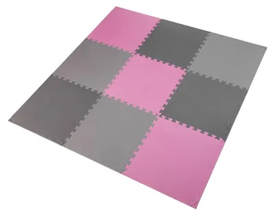 Produktbild von Mp10 Puzzle-matte Unterlegmatte Rosa-grau 9 Elemente 10mm