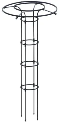Produktbild von Rundes Gartengitter - Kletterhilfe mit Metallrahmen - Vertikale Pflanzenstütze - Für Kletterpflanzen - 150 cm