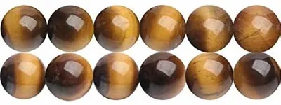 Obrázek produktu pro Hnědé kulaté drahokamové kuličky o průměru 8 mm, 38 cm