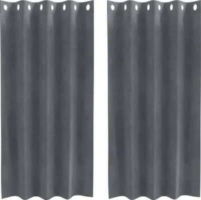 Imagen del producto de vidaXL - Cortinas opacas, 2 unidades, gris claro, 140 x 175 cm, terciopelo