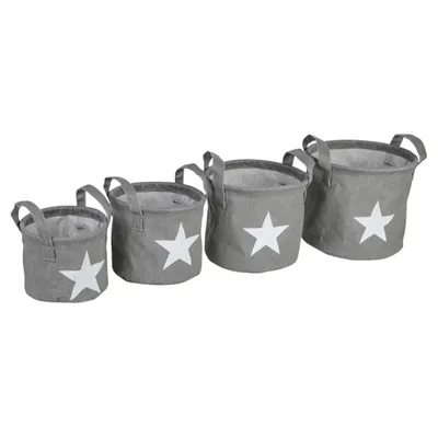 Produktbild von Korb-Set Stern, 4-teilig, grau