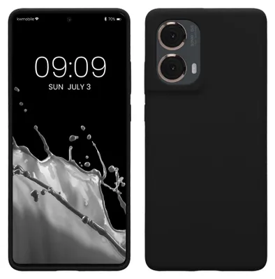 Produktbild von kwmobile Handyhülle für Motorola Moto G85 5G Hülle - Case Silikon - Kabelloses Laden - Schutzhülle Cover in Schwarz