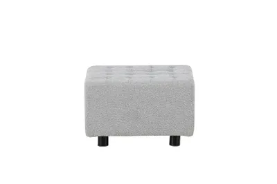 Immagine prodotto di Pouf Bowie, poggiapiedi nero, grigio chiaro.
