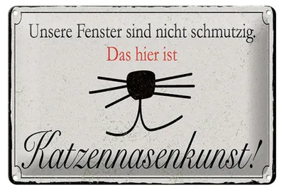 Produktbild von Blechschild Spruch 12x18 cm Katzennasenkunst Schild