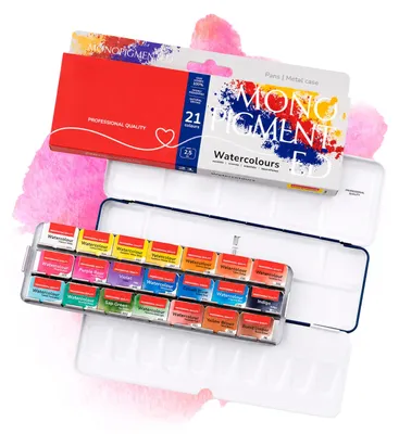 Produktbild von Solidchoice – Aquarellfarben-Set, 21 Farben