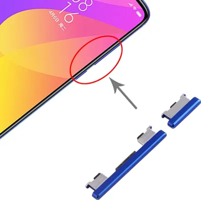 Image de Pour Xiaomi Mi 9 Lite Sidekeys Boutons latéraux Bleu Pièce de rechange Accessoires Réparation