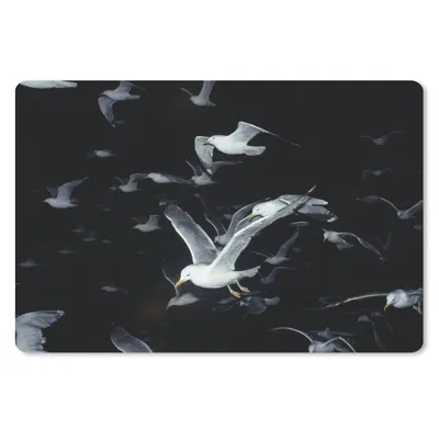 Produktbild von MuchoWow® Mauspad Mousepad Vogel - Schwarz - Schwarm 27x18 cm - Mousepads - Maus Mat - Pad - Mausunterlage - Büroartikel - Desk Matten