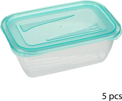 Zdjęcie produktu dla Pojemniki do zamrażania, 500 ml, 5 sztuk, Five® - Przezroczyste - Nadają się do zamrażania