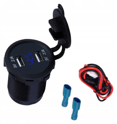 Produktbild von Auto USB-Ladegerät mit 2 Anschlüssen für Fahrzeuge