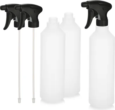 Produktbild von com-four® 3x Sprühflasche mit verstellbarem Sprühkopf - 790 ml - 28/400 Gewinde