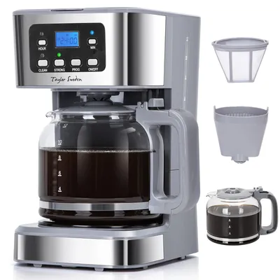 Produktbild von Taylor Swoden Filterkaffeemaschine 950 W, 1.5L/12 Tassen, Anti-Tropf, 24H Timer, 40 Mins Warmhaltefunktion, BPA-frei 1.5 l Kaffeekanne Wiederverwendba