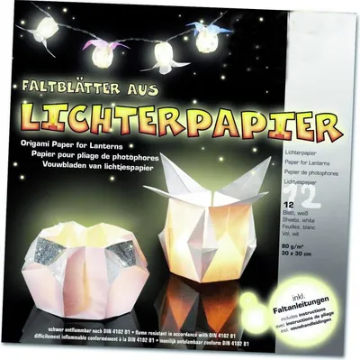 Imagen del producto de folia 42300 folia Transparentpapier Lichterpapier 30,0 x 30,0 cm 80 g/qm, 12 St.