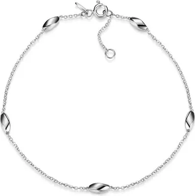 Produktbild von SILBERKETTEN STORE Fußkette Ankerkette 1,4mm mit Oliven - 925 Silber, Länge wählbar - 28cm